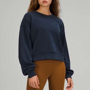 𝐍𝐖𝐓 | Lululemon Perfectly Oversized Cropped Crew in True Navy